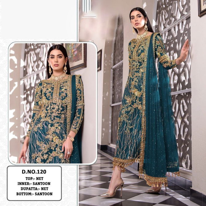 KF 120 Colors Wholesale Pakistani Salwar Suits Catalog